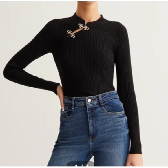 Commense Sweater Knit Top L  Versatile Metal Devoré Sheer Long Sleeve - Picture 1 of 15